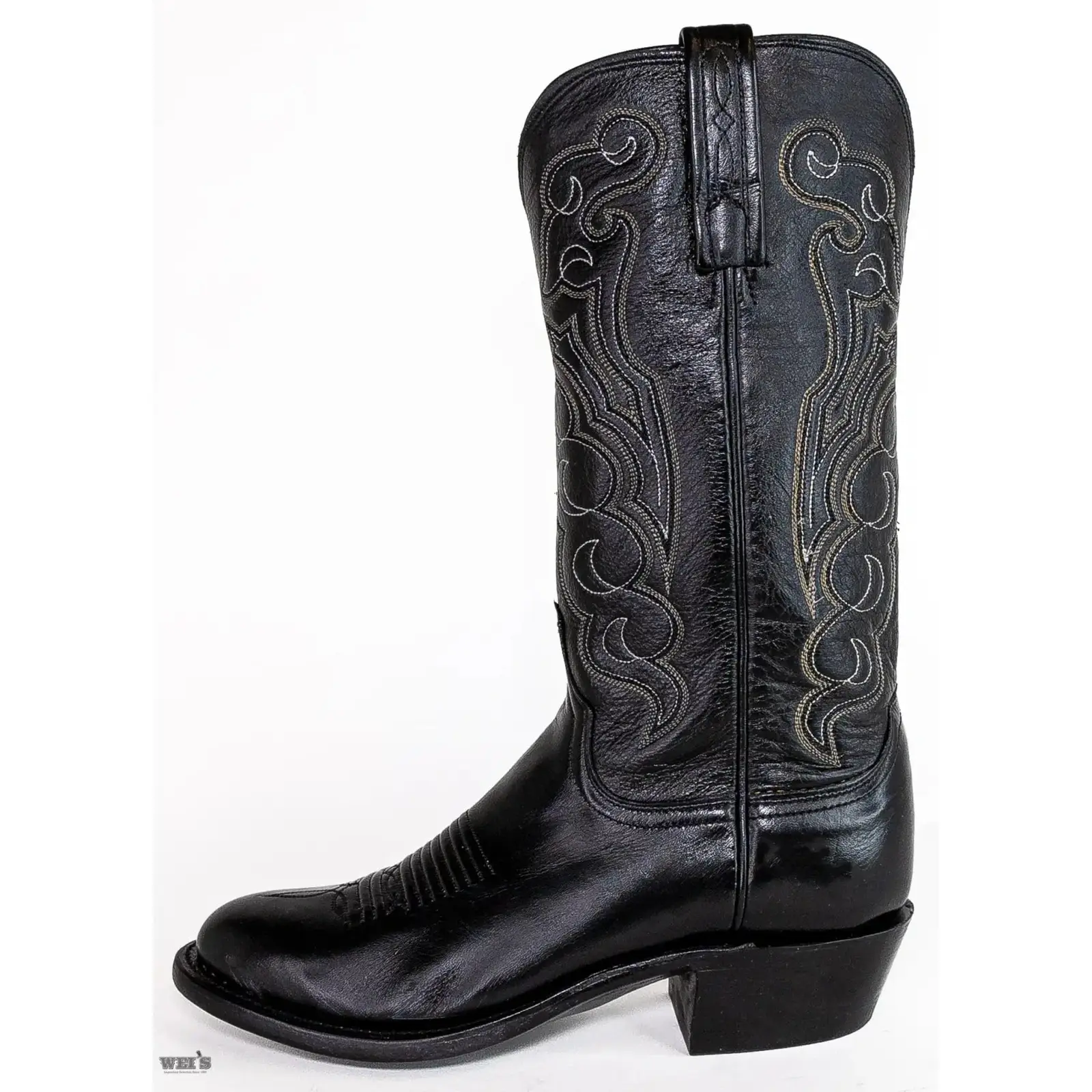 Lucchese 1883 Men's Cowboy Boots 14" Cordoba Calf Roper Toe - Image 4