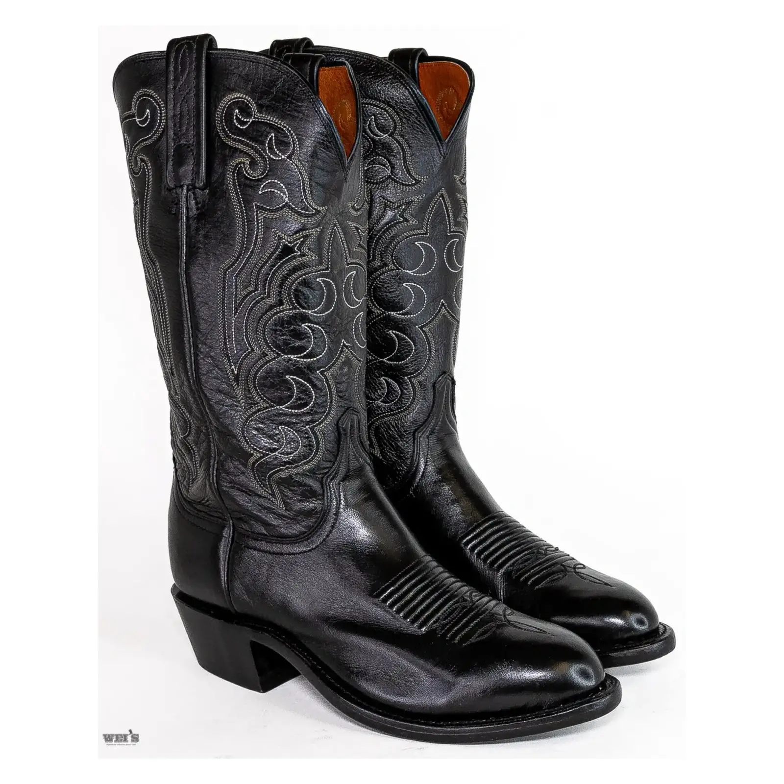 Lucchese 1883 Men's Cowboy Boots 14" Cordoba Calf Roper Toe - Image 5