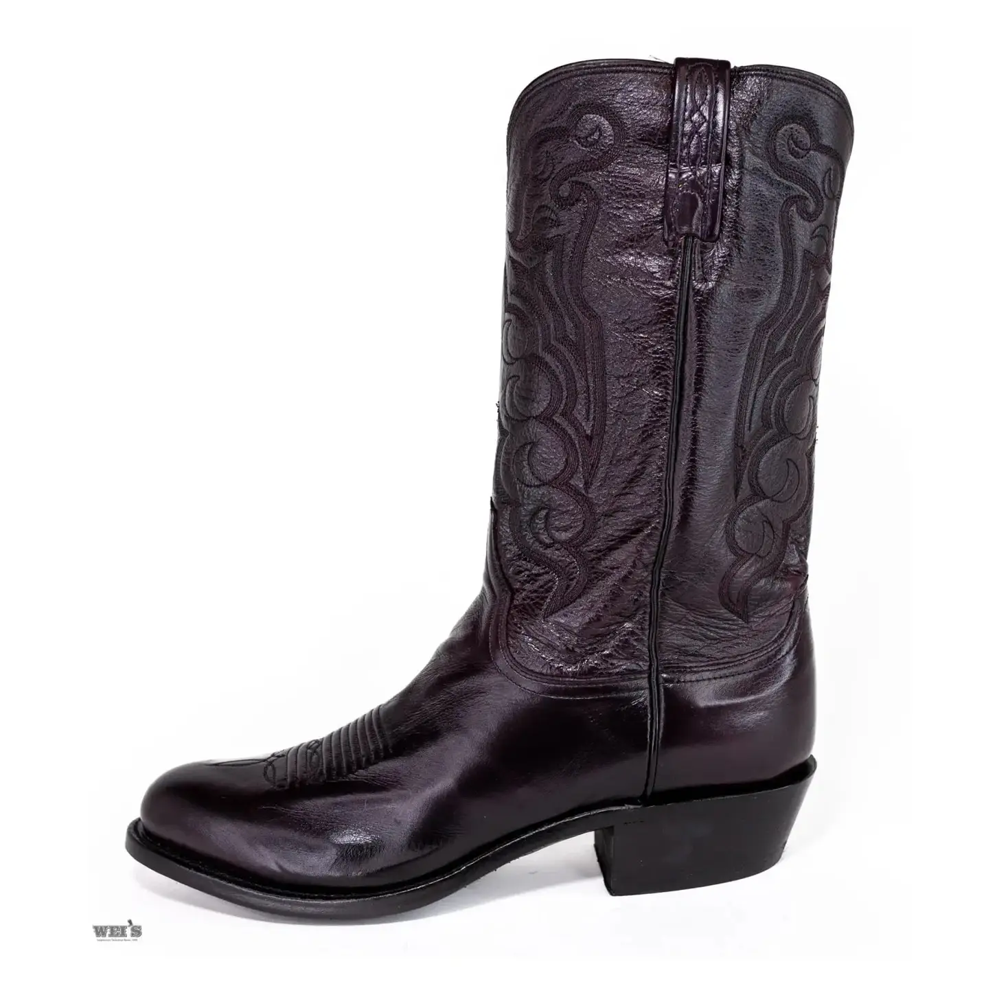 Lucchese 1883 Men's Cowboy Boots 13" Cordoba Calf Black - Image 2