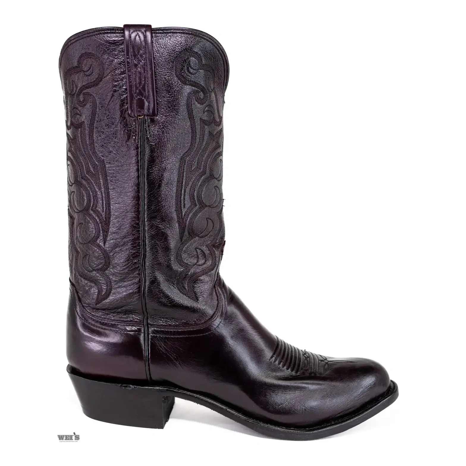 Lucchese 1883 Men's Cowboy Boots 13" Cordoba Calf Black - Image 4