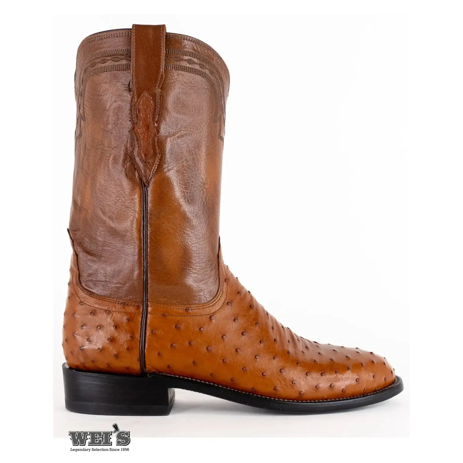 Lucchese 2000 Exotic Full-Quill Ostrich Roper Boot Men's - Image 2