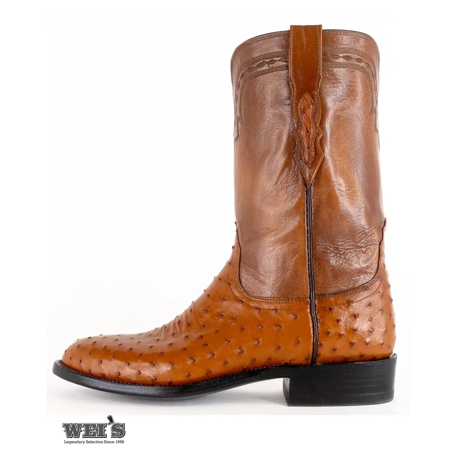 Lucchese 2000 Exotic Full-Quill Ostrich Roper Boot Men's - Image 4
