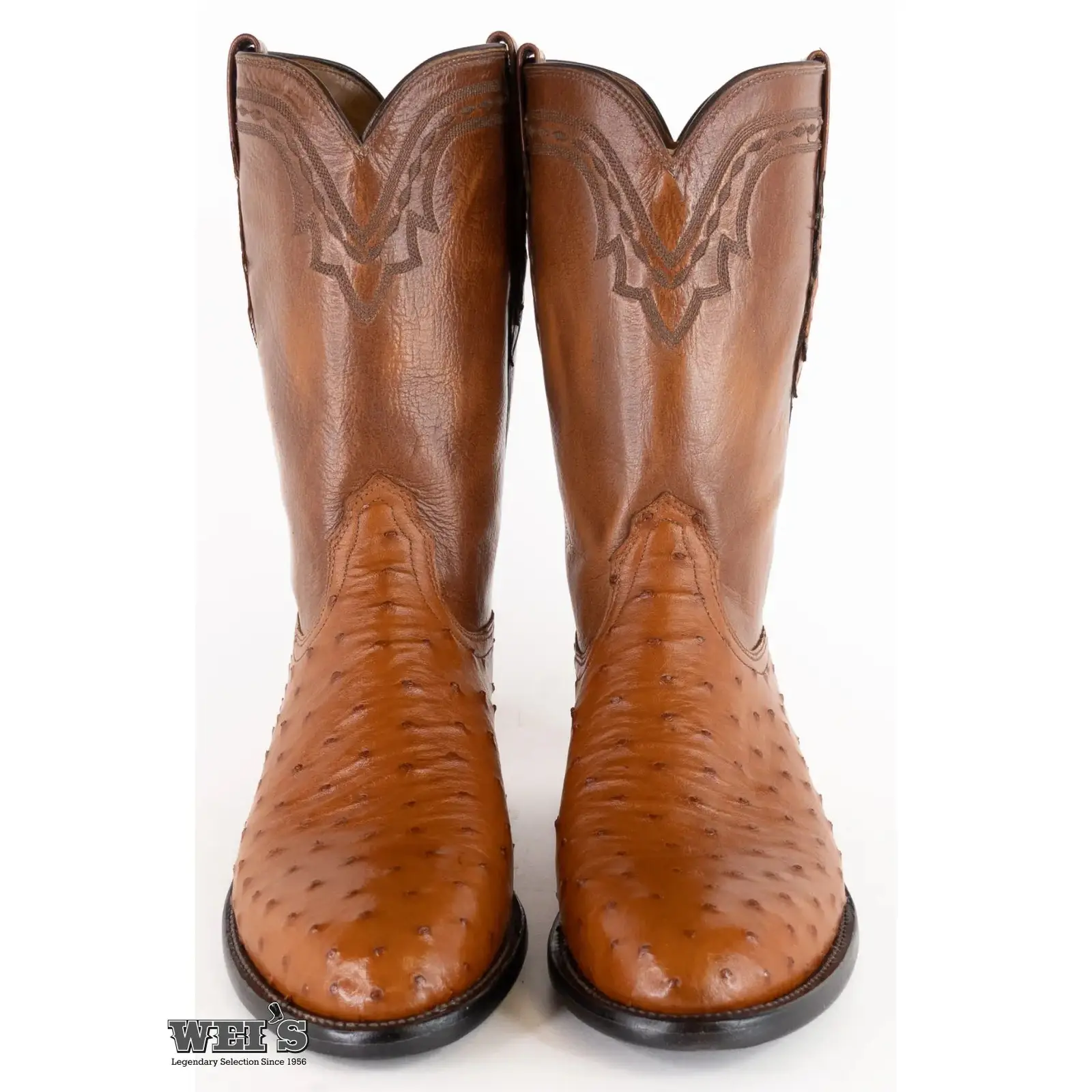 Lucchese 2000 Exotic Full-Quill Ostrich Roper Boot Men's - Image 5