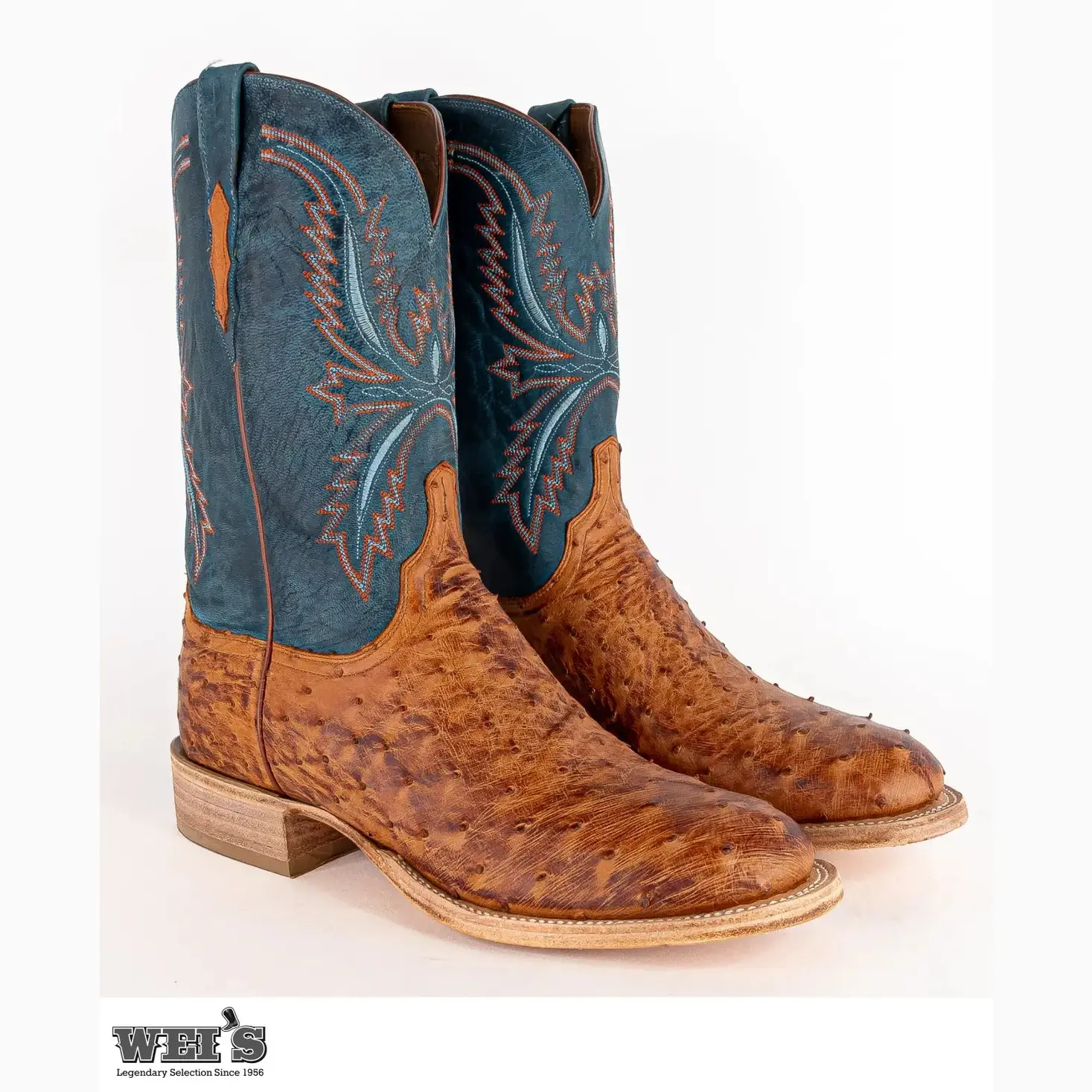 Lucchese 2000 Men's Cowboy Boots 13" Exotic Ostrich Walking Heel -CLEARANCE - Image 5