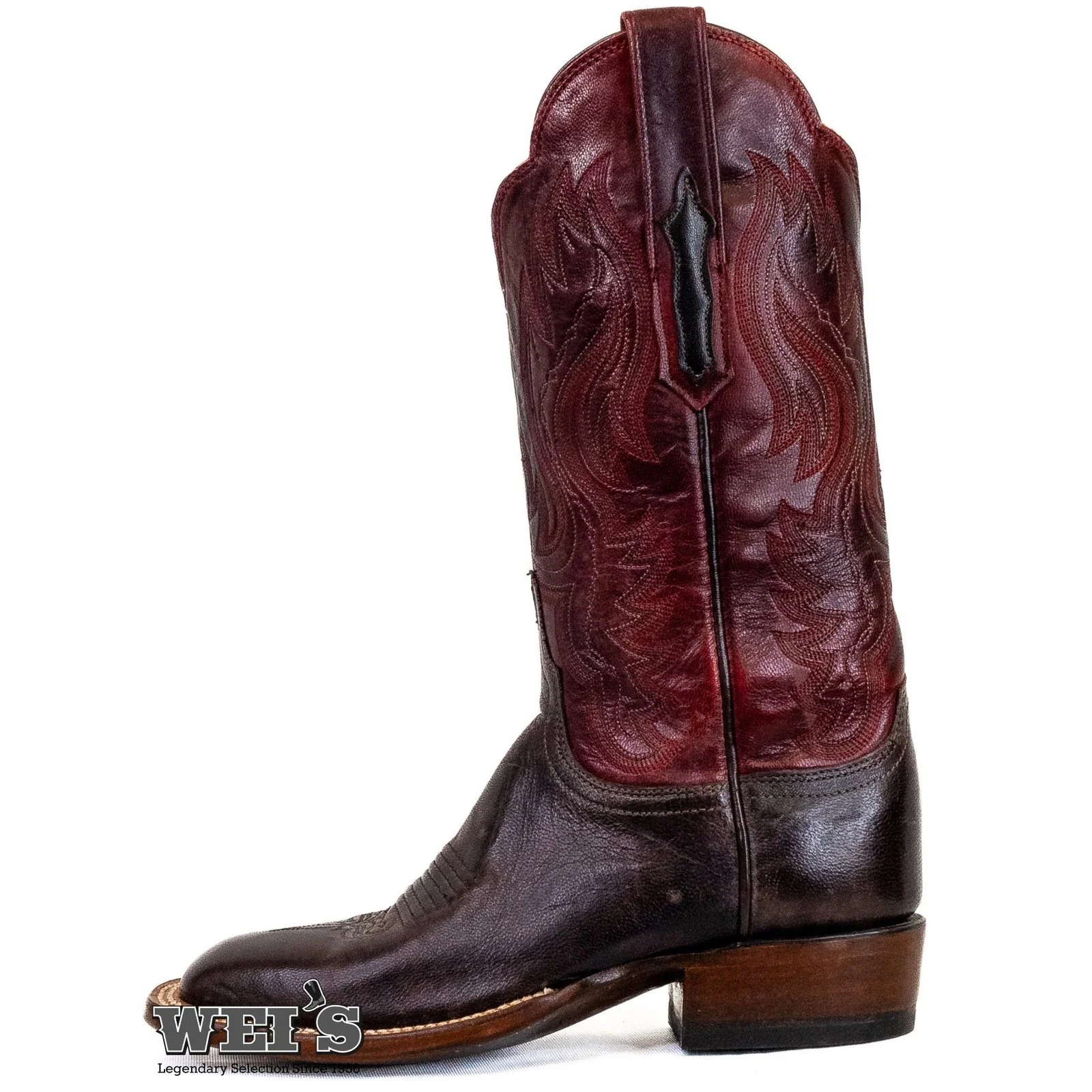 Lucchese Shelby Womens Dark Brown Goat Leather Cowboy Western Boots - Clearance - Image 2