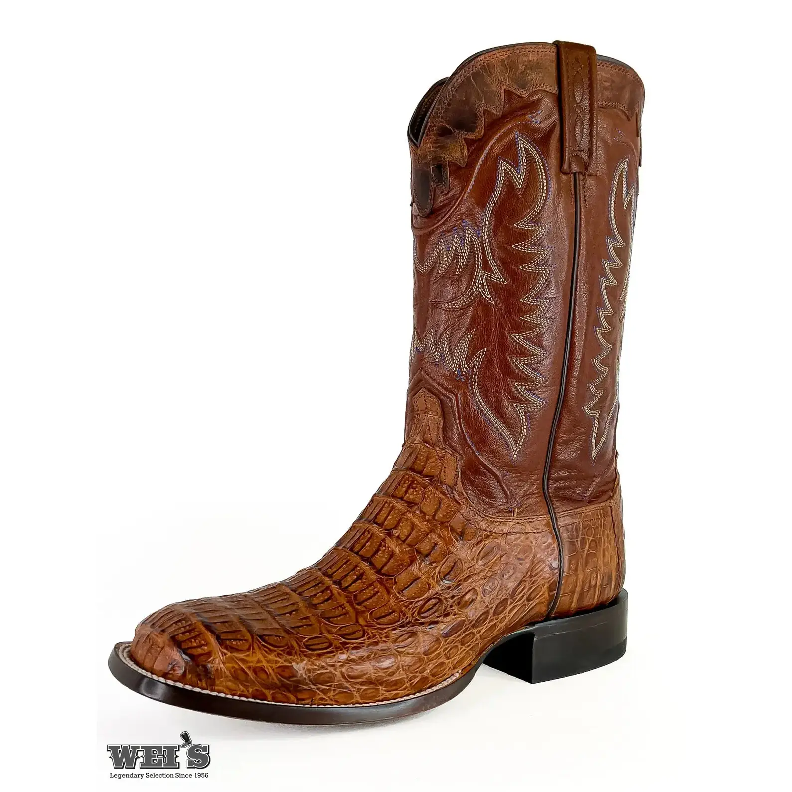 Lucchese Men's Cowboy Boots 13" Rhys Exotic Caiman Hornback - Image 3