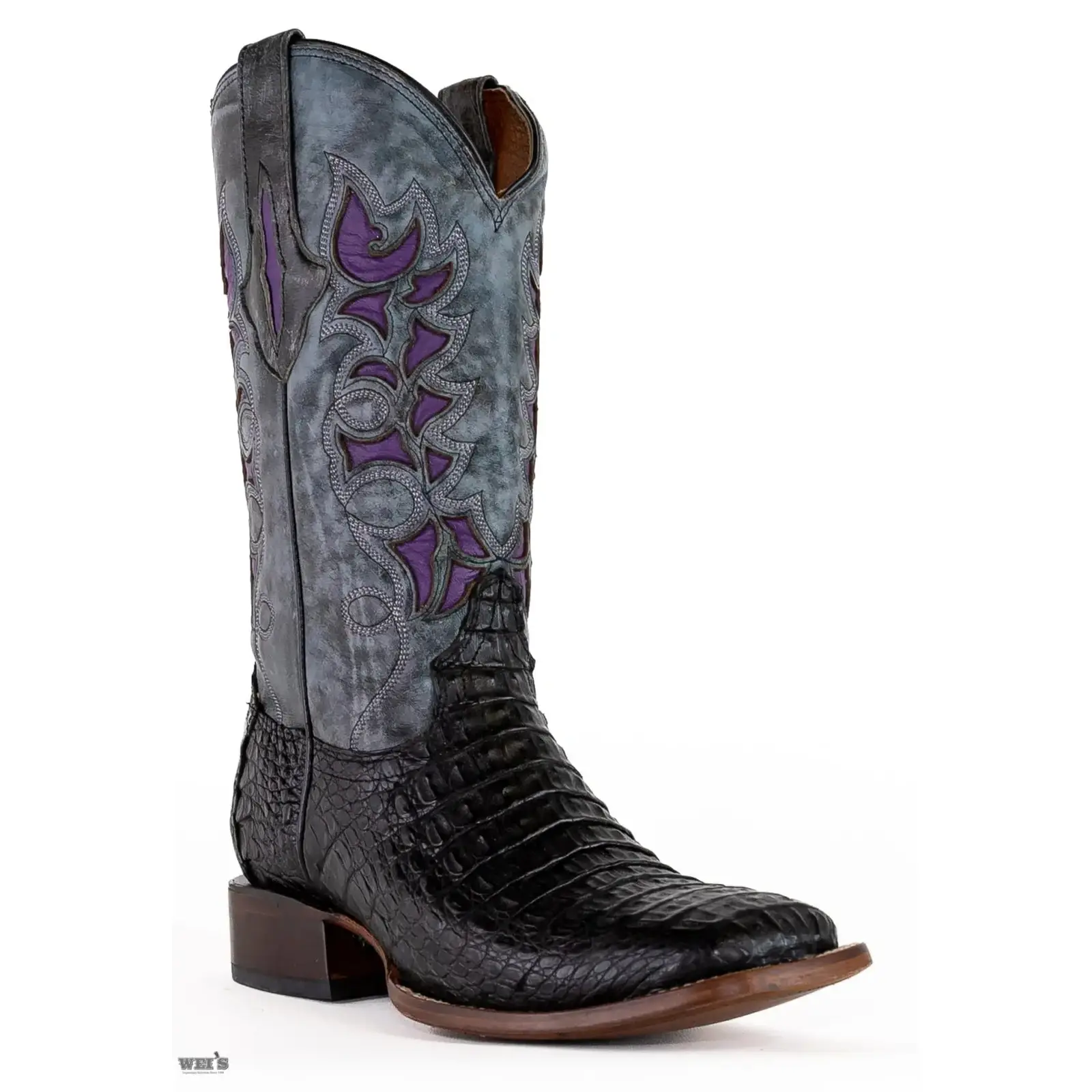 Lucchese Women's Cowgirl Boots 13" Exotic Caiman Wide Square Toe
