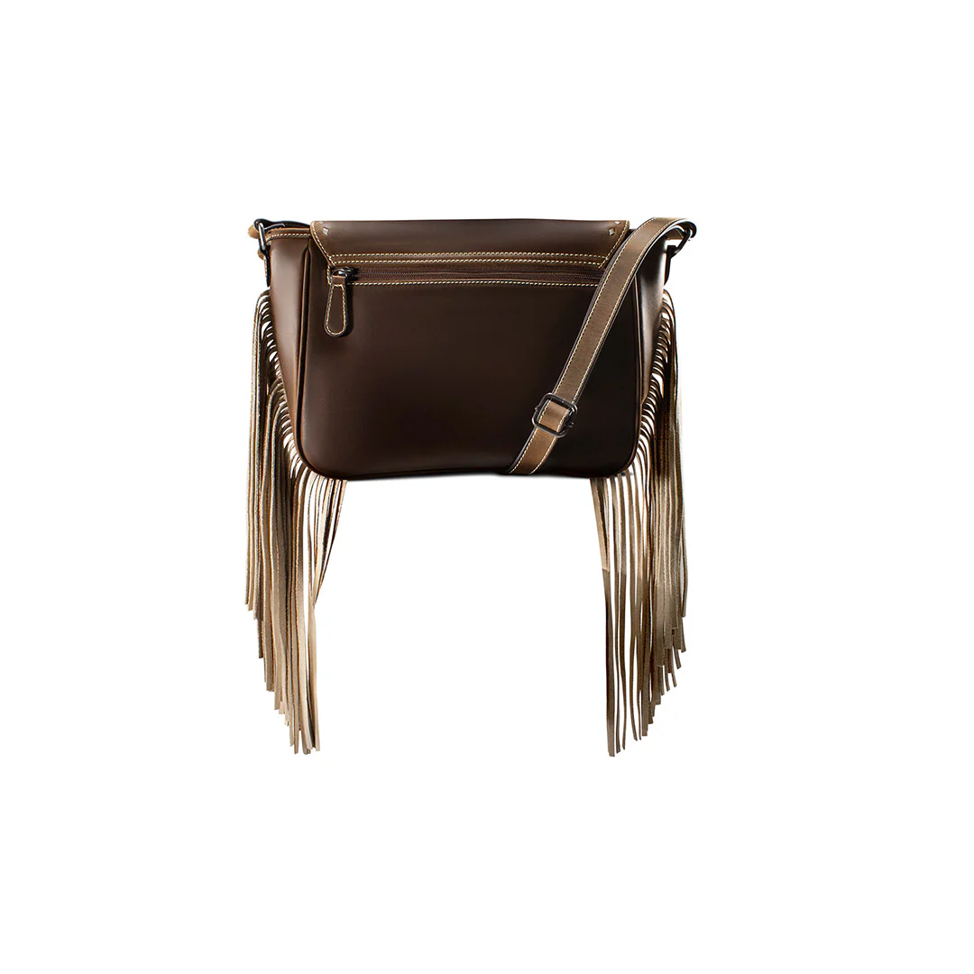 M&F Ariat Women's Embossed Margo Howdy Crossbody Purse w/ Fringe - Image 2