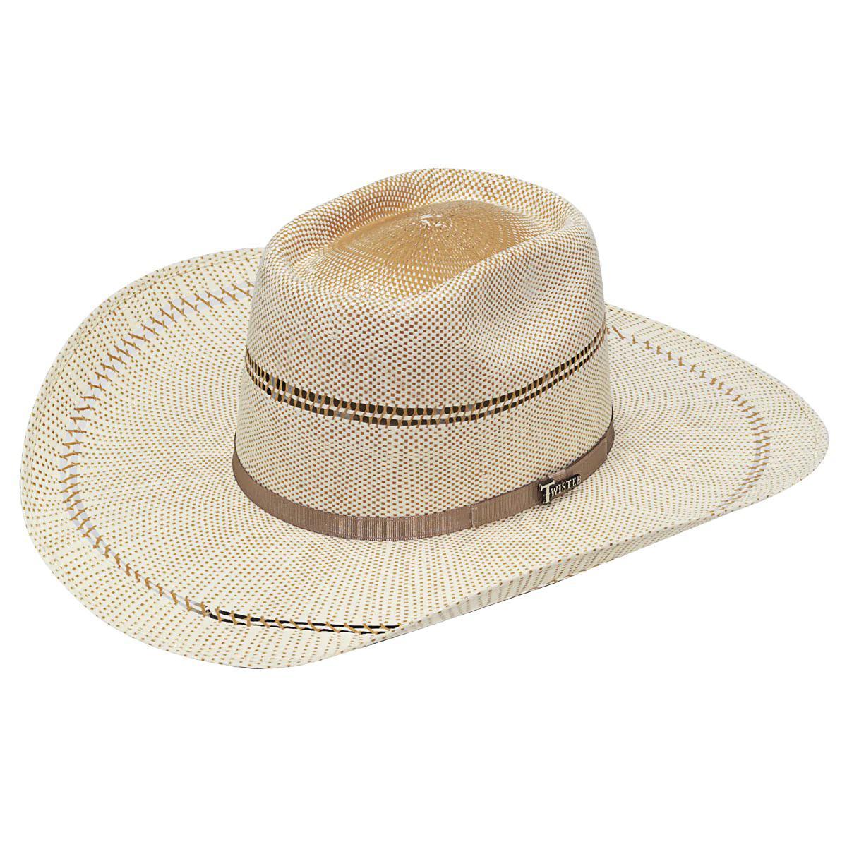 M&F Twister Bangora Natural Unisex Straw Hat