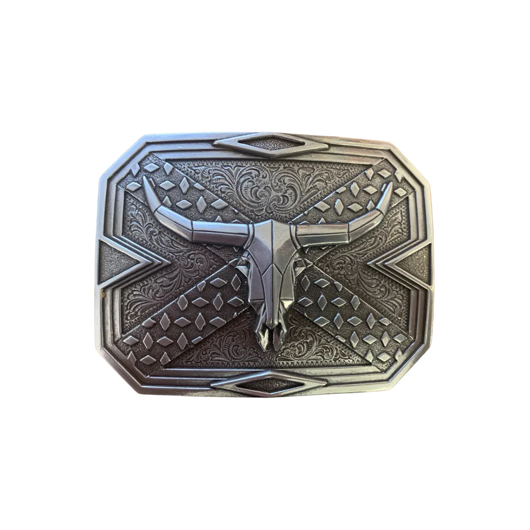 M&F Western Products Rectangle Steerhead Belt Buckle