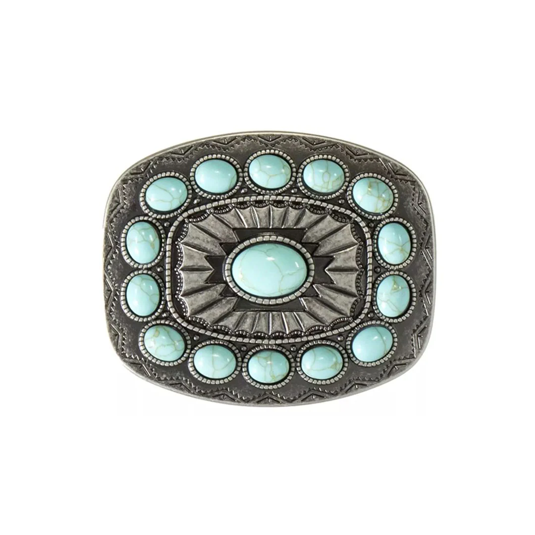 M&F Western Products Southwest Turquoise Stone Belt Buckle