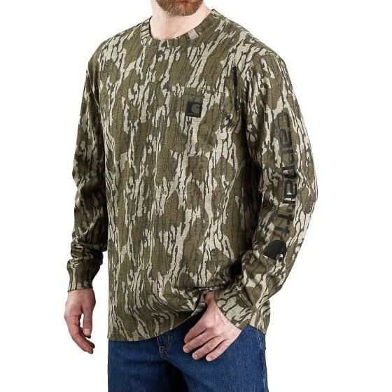 Carhartt Men’s Shirt Long Sleeve Loose Fit Camo with Pocket