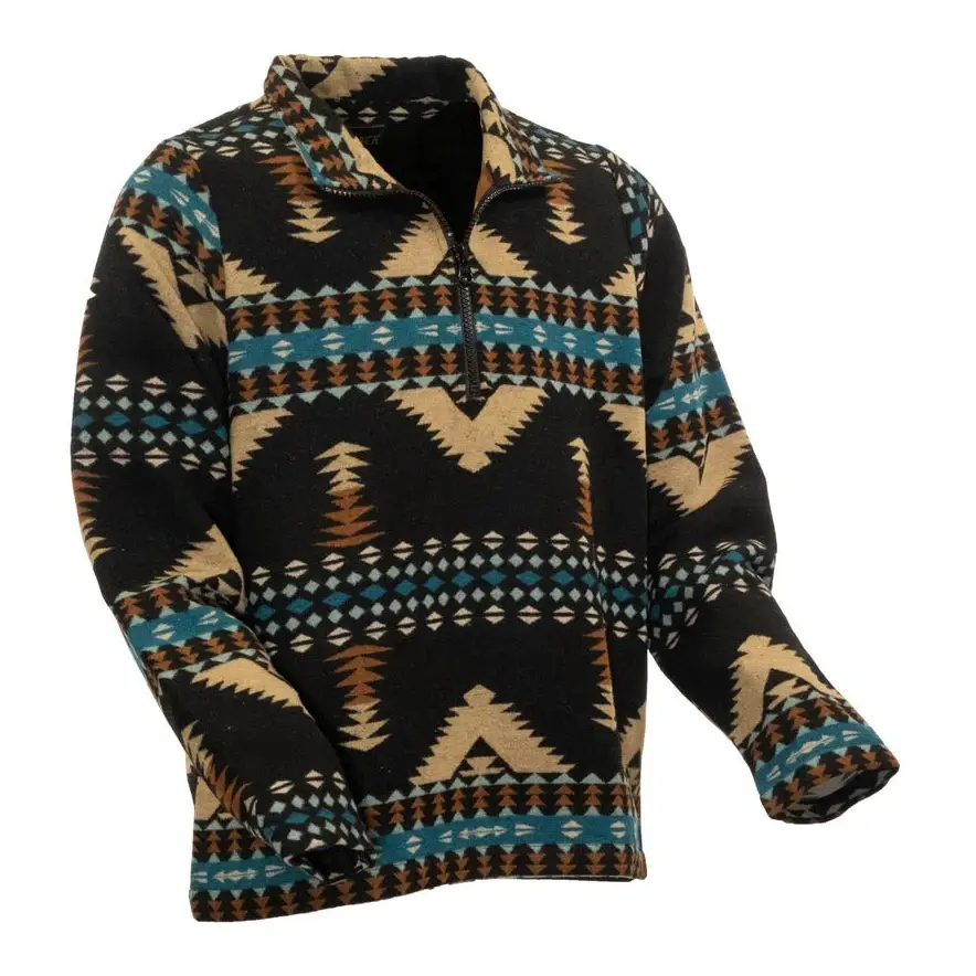 Outback Trading Co. Men’s Henley Quarter Zip Sweater - Image 2