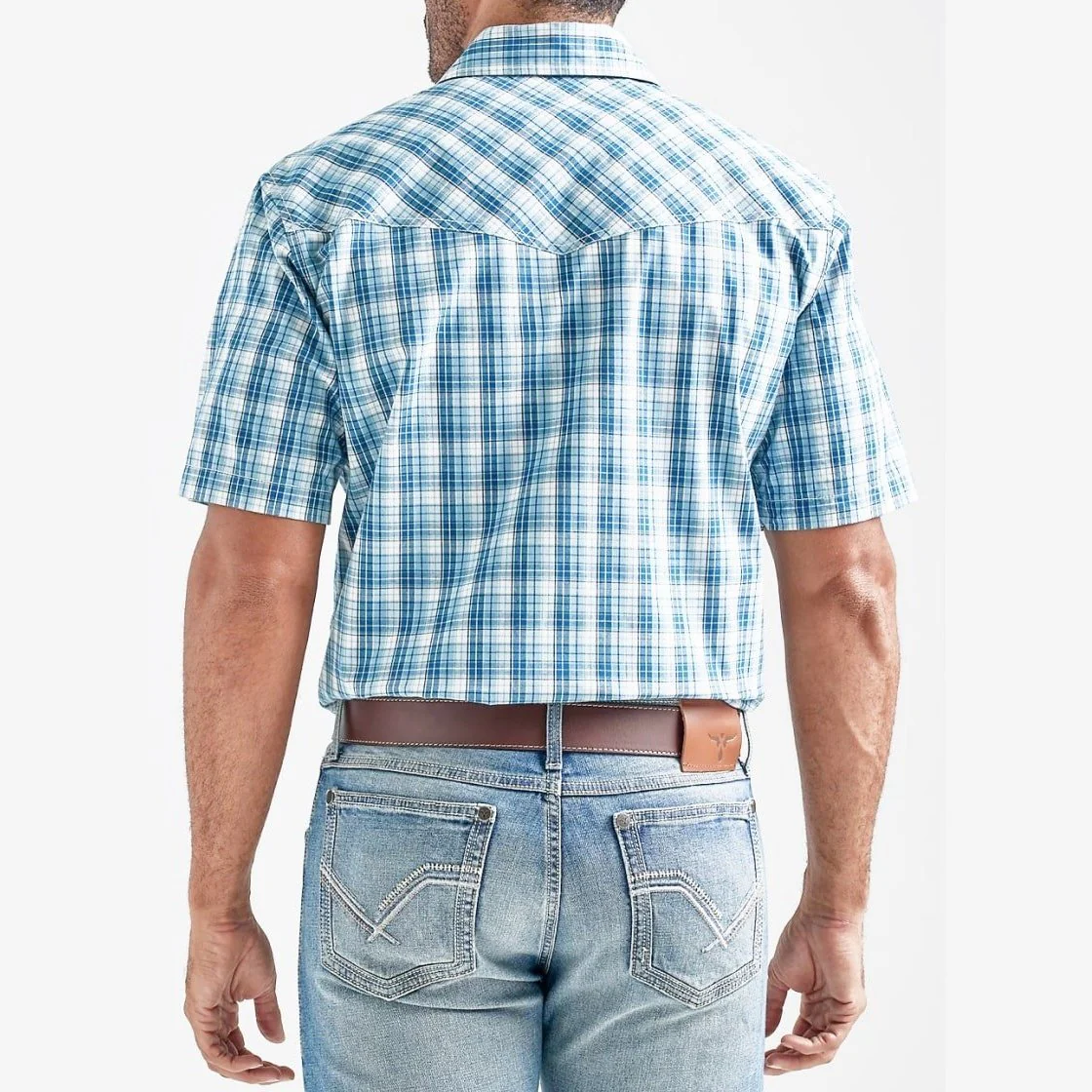 Wrangler Men’s Shirt Western 20X Advanced Comfort Short Sleeve Snaps - Image 2