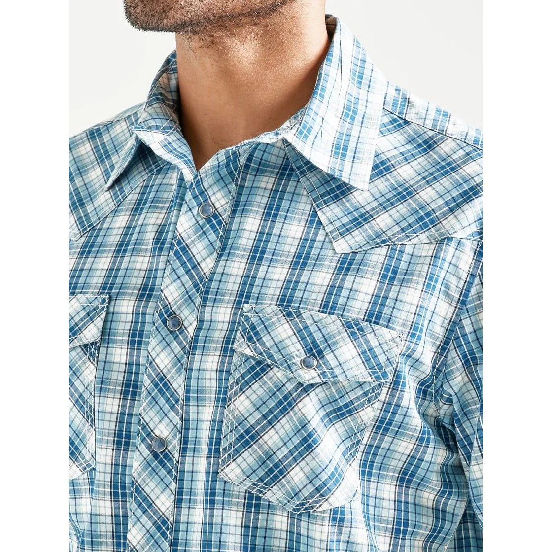 Wrangler Men’s Shirt Western 20X Advanced Comfort Short Sleeve Snaps - Image 3