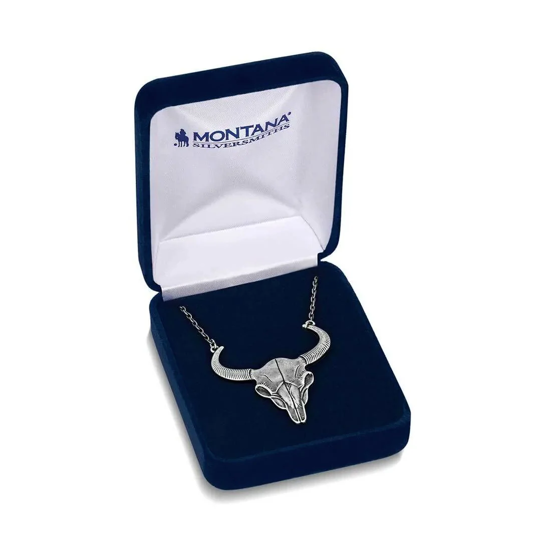 Montana Silversmith Men's Buffalo Skull Necklace - Image 3