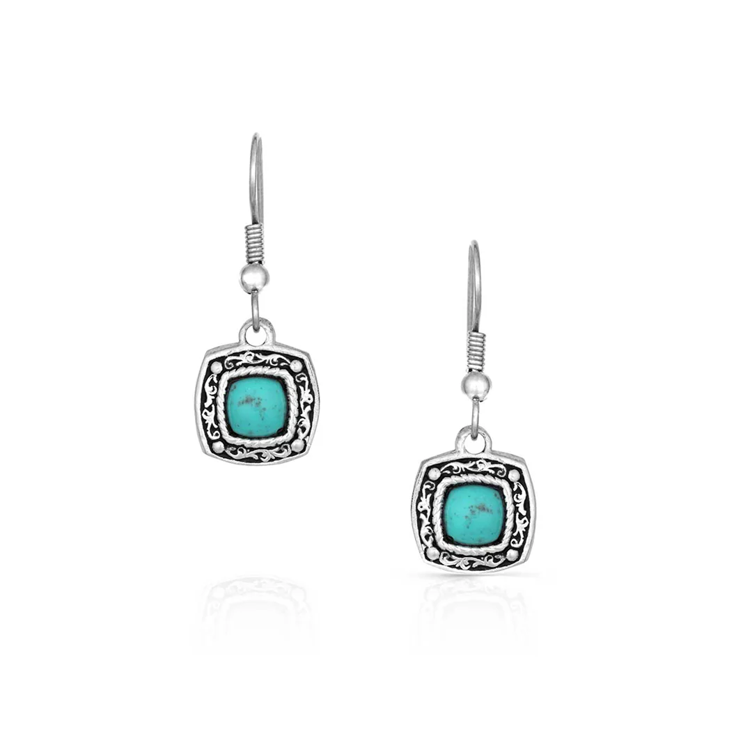 Montana Silversmiths Blue Earth Turquoise Drop Earrings