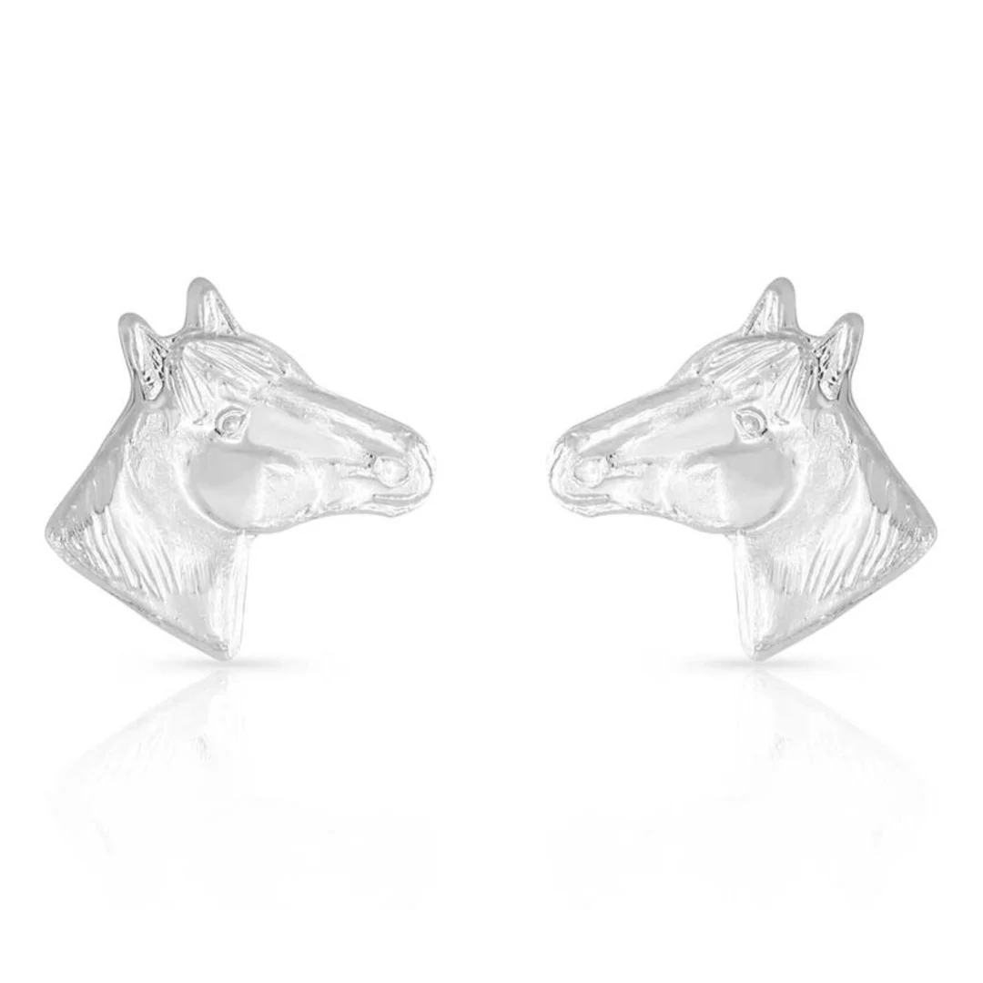 Montana SIlversmiths Little Silver Horse Head Earrings