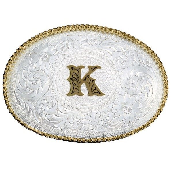 Montana Silversmiths Silver Engraved Initial K Buckle