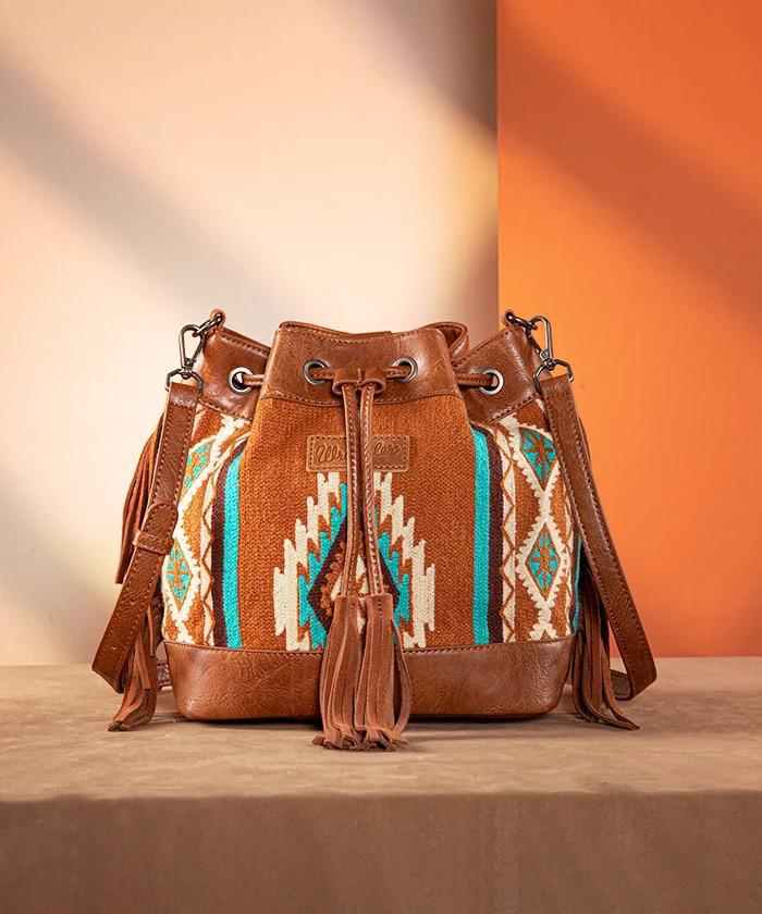 Montana West Aztec Knitted Bucket Bag - Image 2