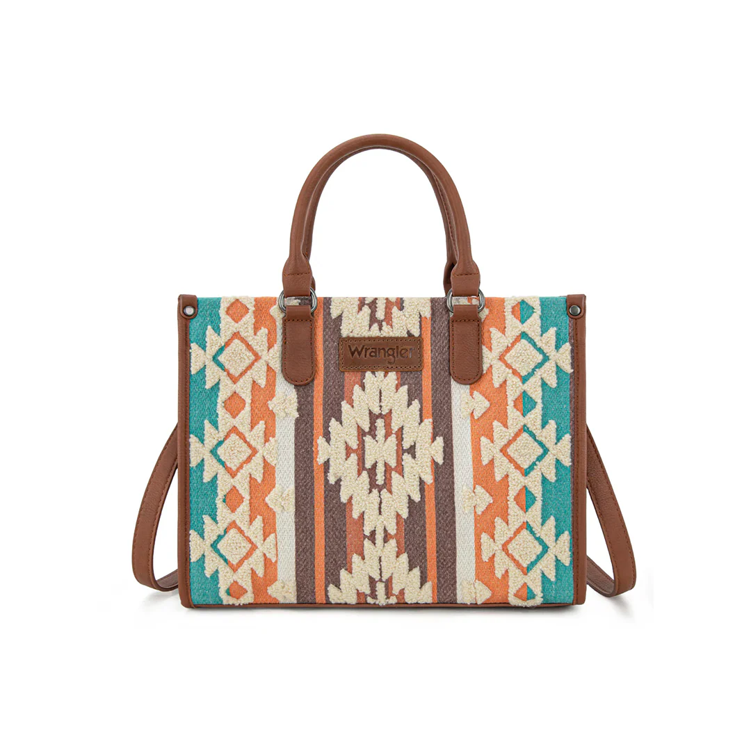 Montana West Women's Sherpa Aztec Canvas Brown Tote/Crossbody