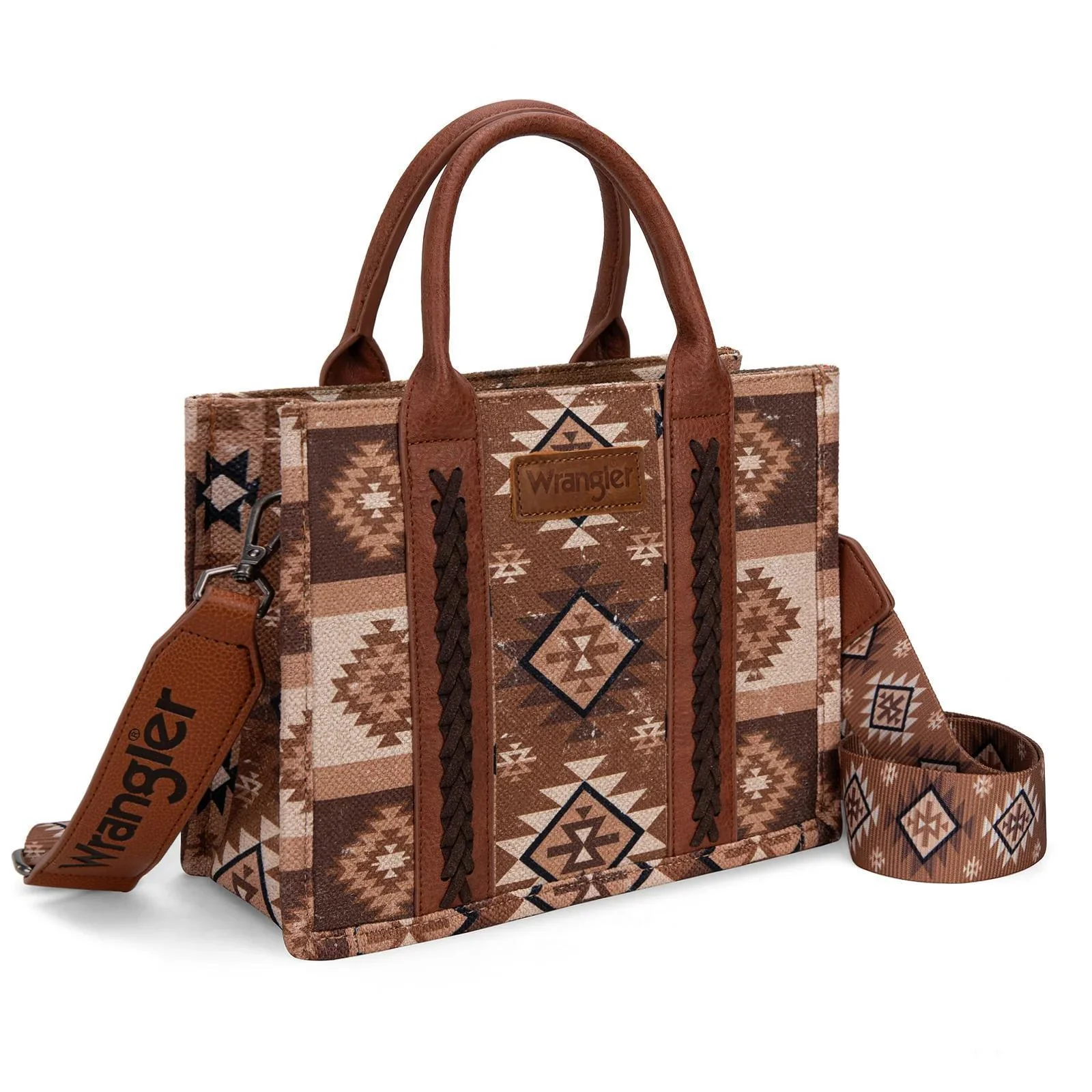 Montana West Wrangler Aztec Pattern Dual Sided Print -Tote/Crossbody