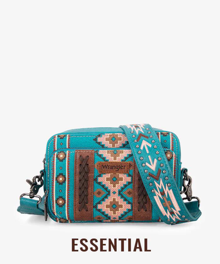 Montana West Wrangler Aztec Printed Crossbody Purse - Image 5