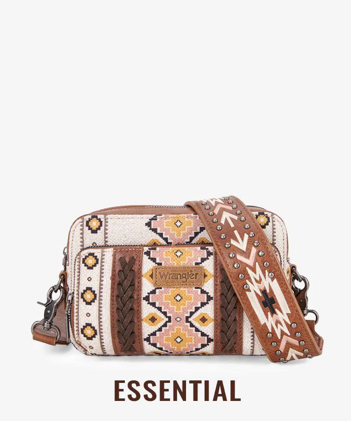 Montana West Wrangler Aztec Printed Crossbody Purse - Image 6