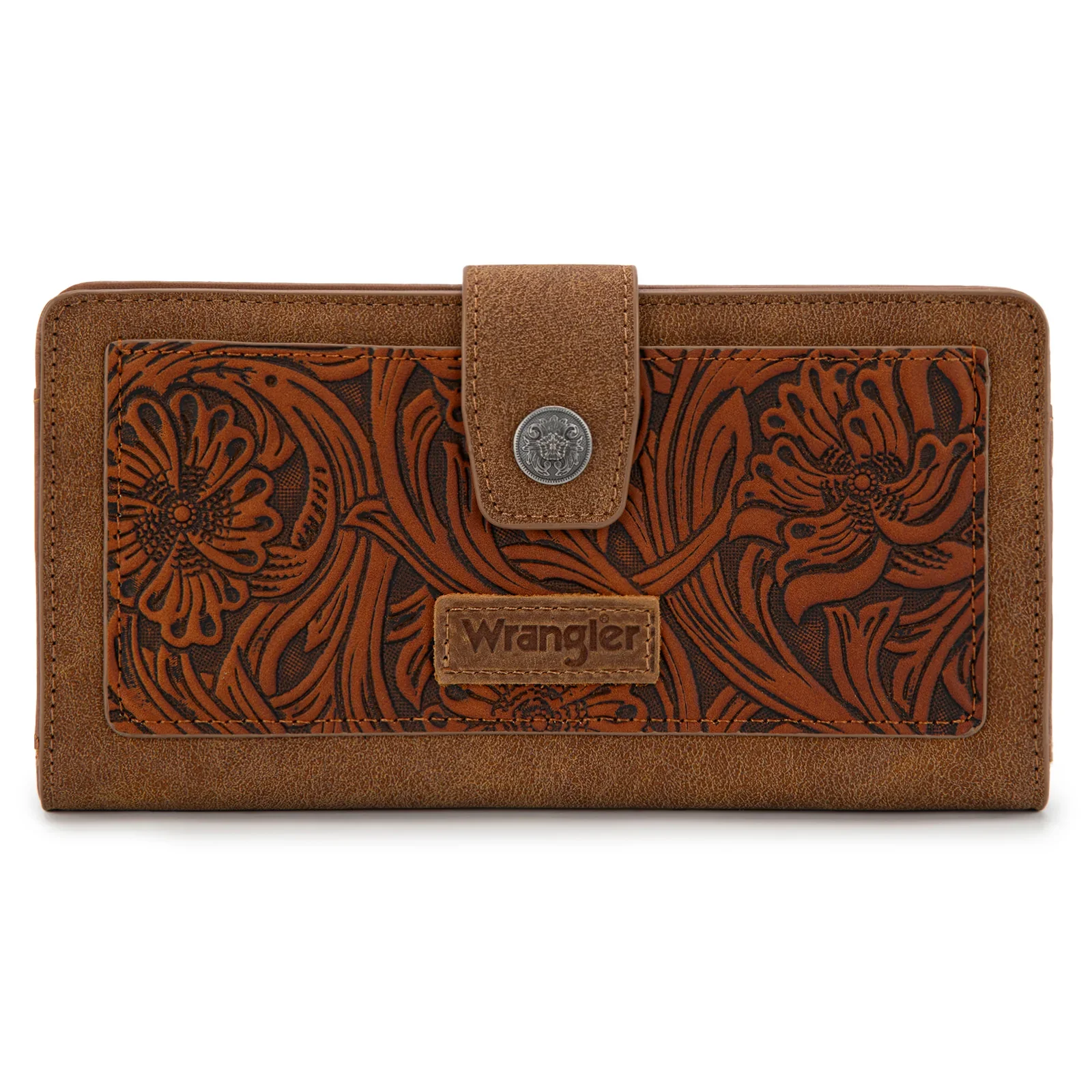 Montana West Wrangler Floral Tooled Wallet