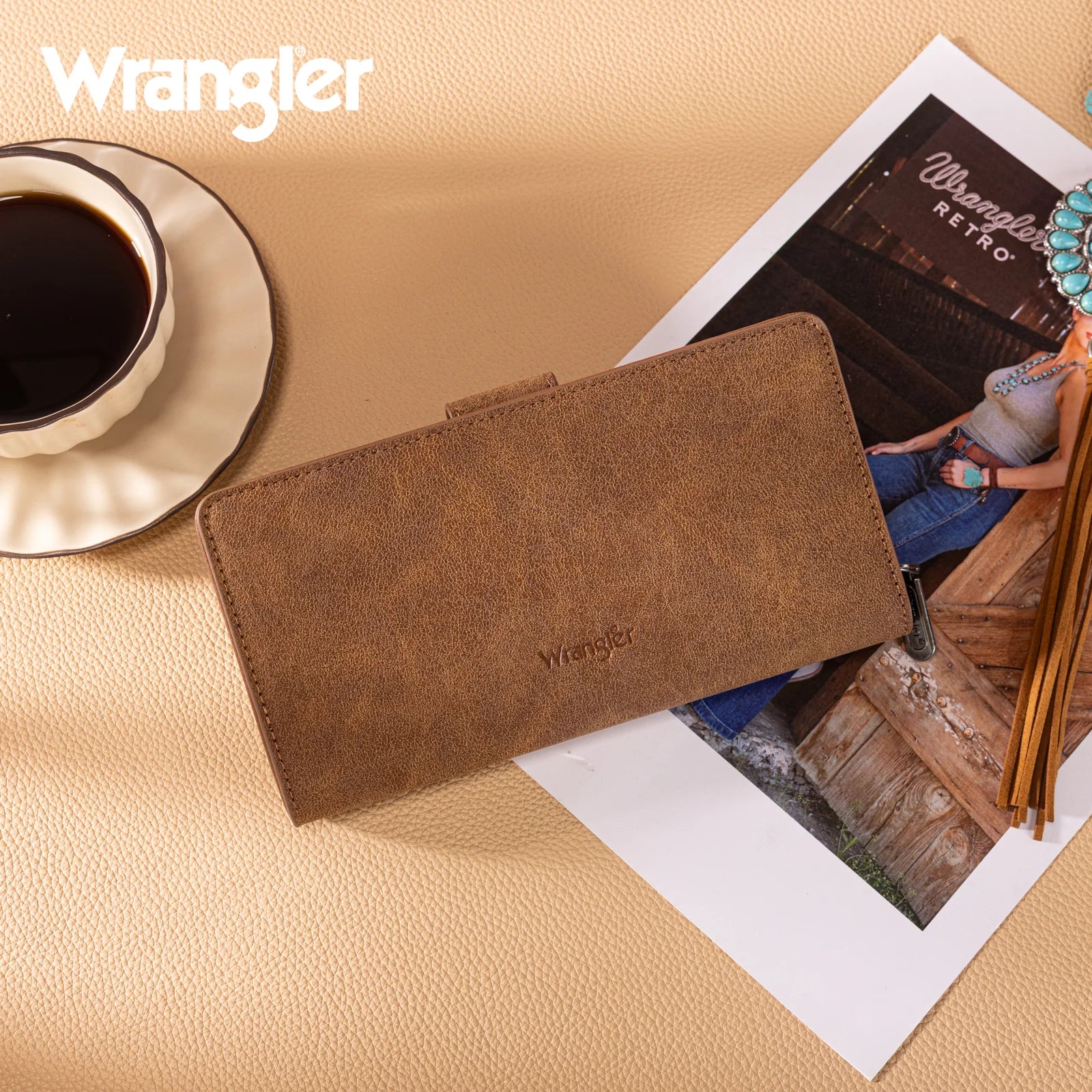 Montana West Wrangler Floral Tooled Wallet - Image 4