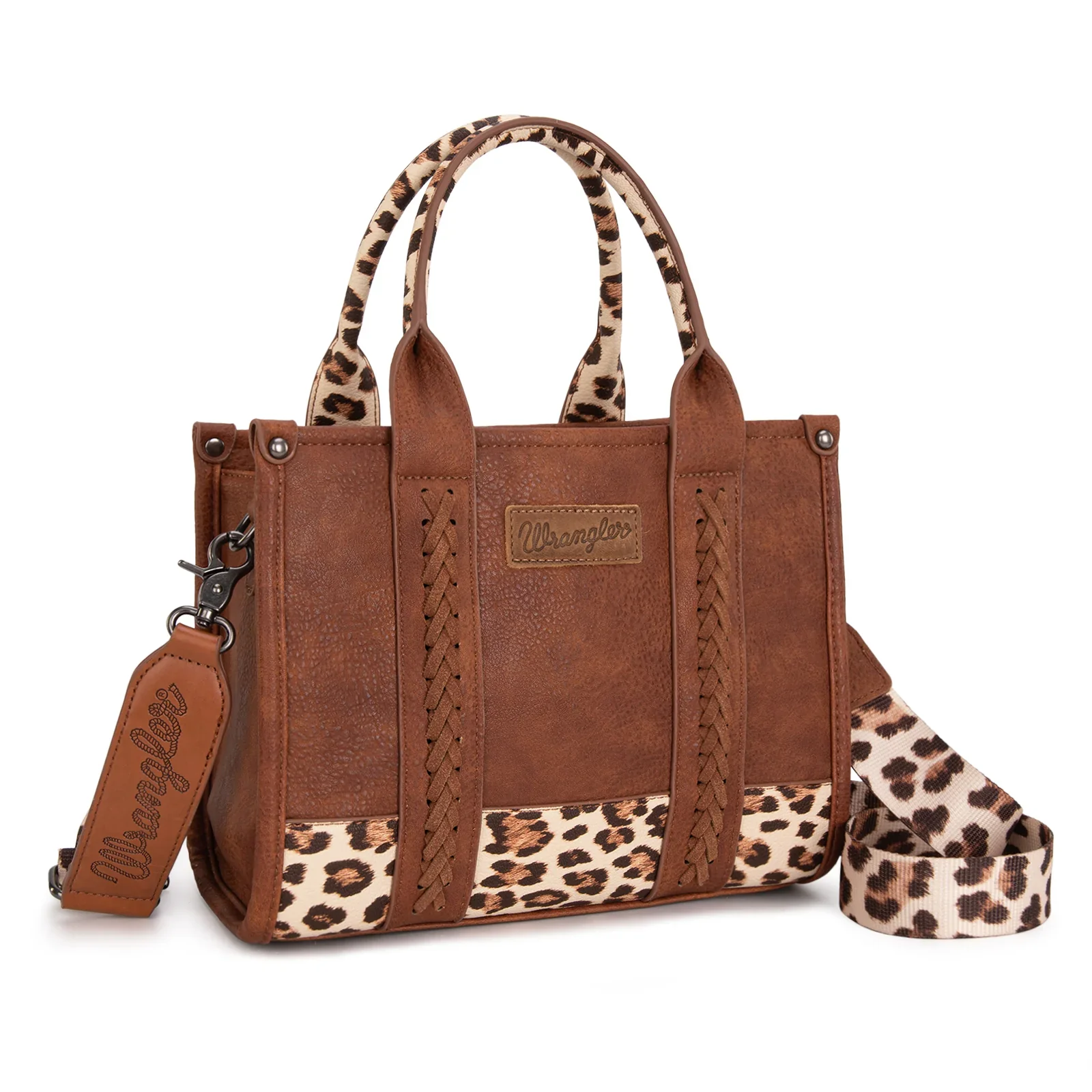 Montana West Wrangler Leopard Print Concealed Carry Tote/Crossbody