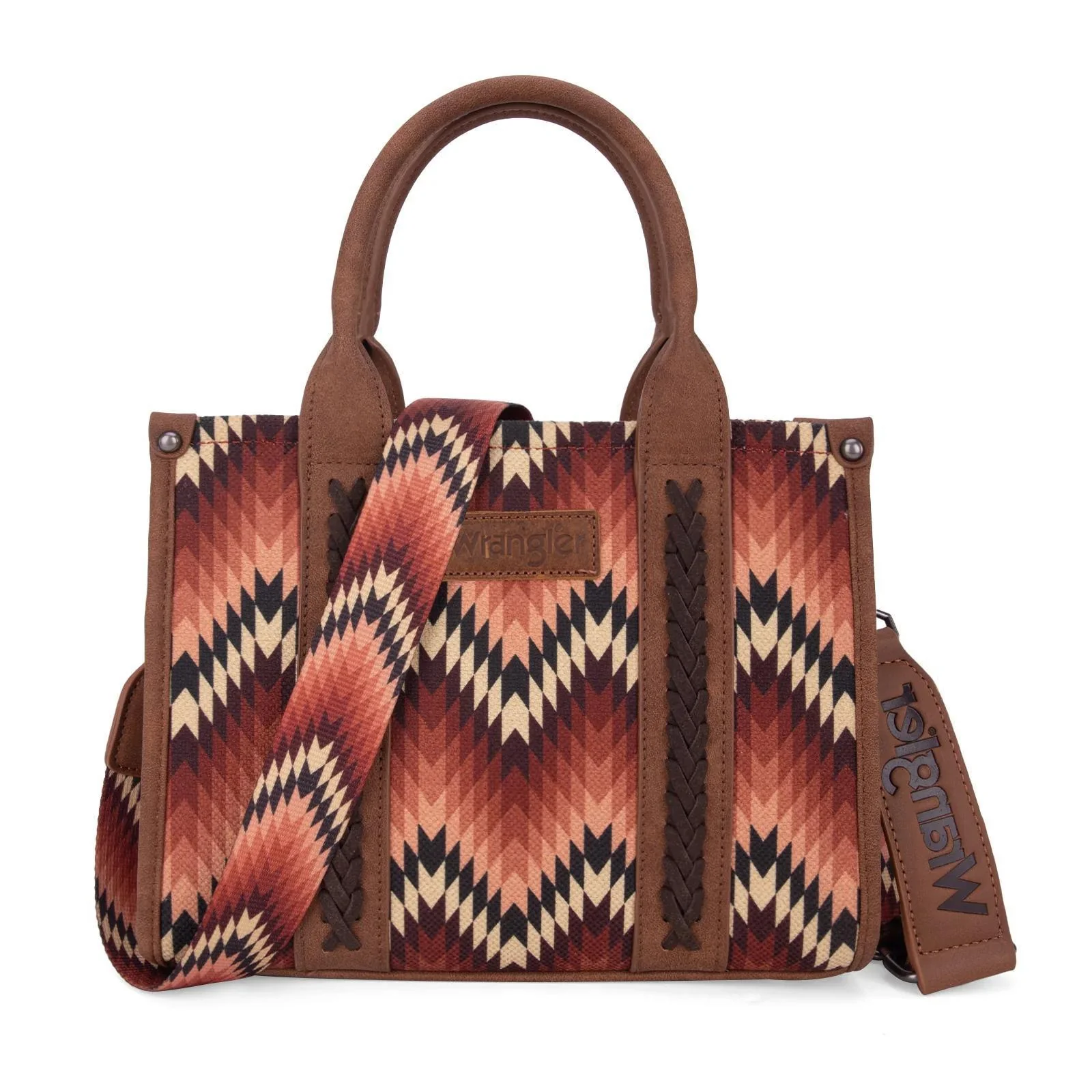 Montana West Wrangler Southwestern Pattern Dual Sided Print Tote/Crossbody - Image 4