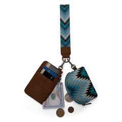 Montana West Wrangler Southwestern Art Print Dual Pouch Wristlet - Image 3