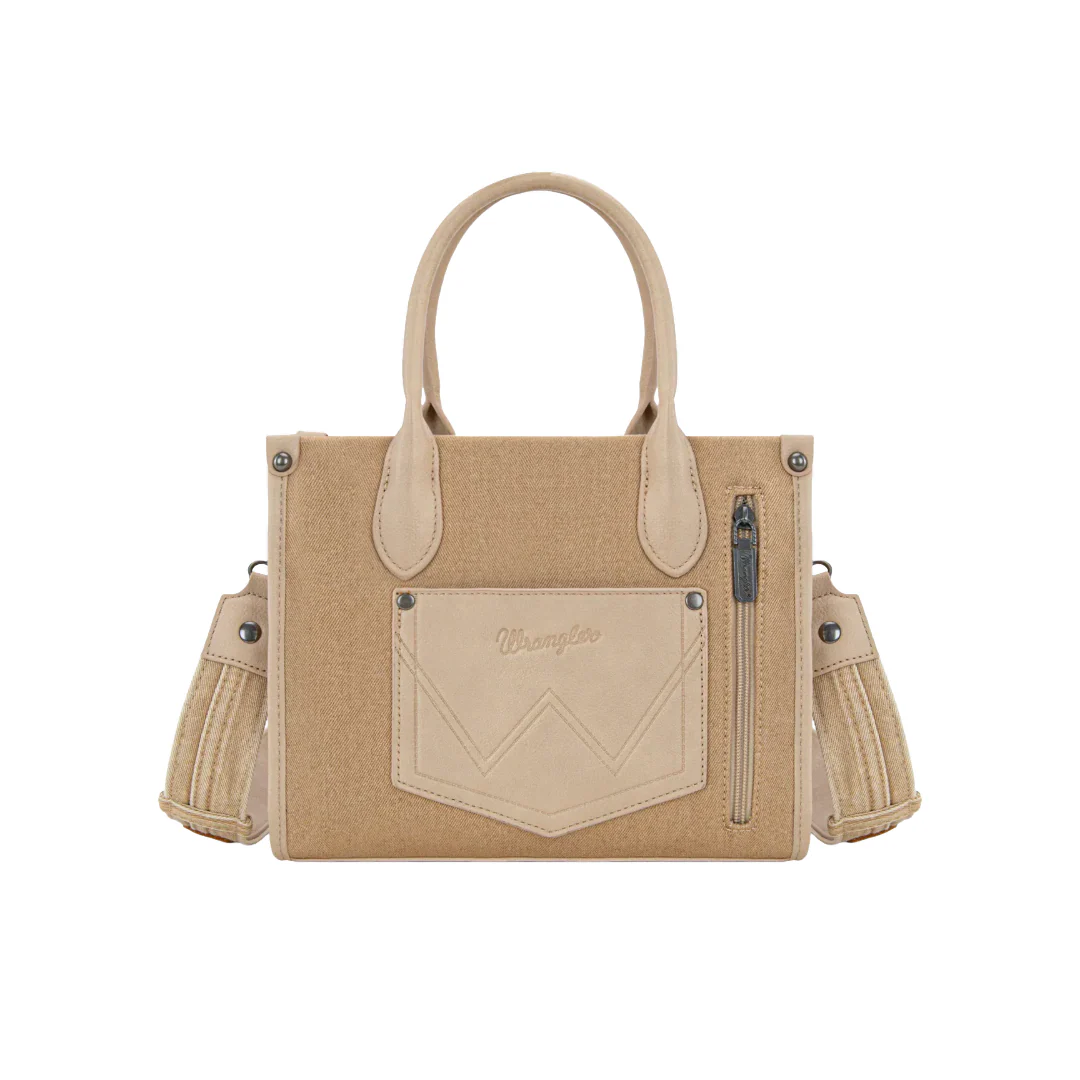 Montana West Wrangler Woven Denim Tote/Crossbody Bag - Image 4