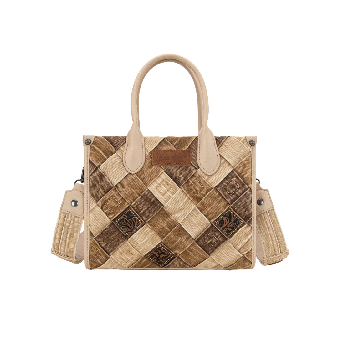 Montana West Wrangler Woven Denim Tote/Crossbody Bag - Image 5