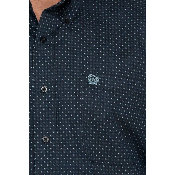 Cinch Men's Shirt Long Sleeve Geometric Print Button Down - Image 2