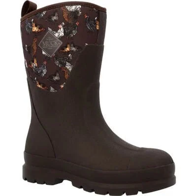 Muck Boot Women’s Chore Mid Chicken Pattern In Dark Brown - Image 3