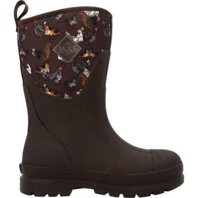 Muck Boot Women’s Chore Mid Chicken Pattern In Dark Brown - Image 4
