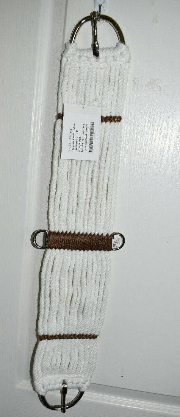 Mustang Manufacturing Pleasure Cinch White Rayon