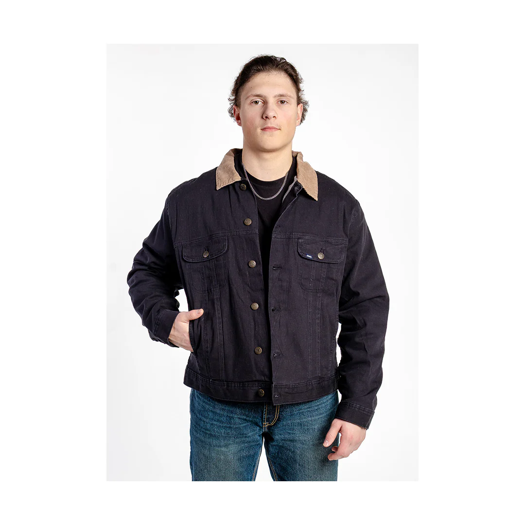 MWG Storm Rider Men's Jean Jacket Lined Black - Image 4