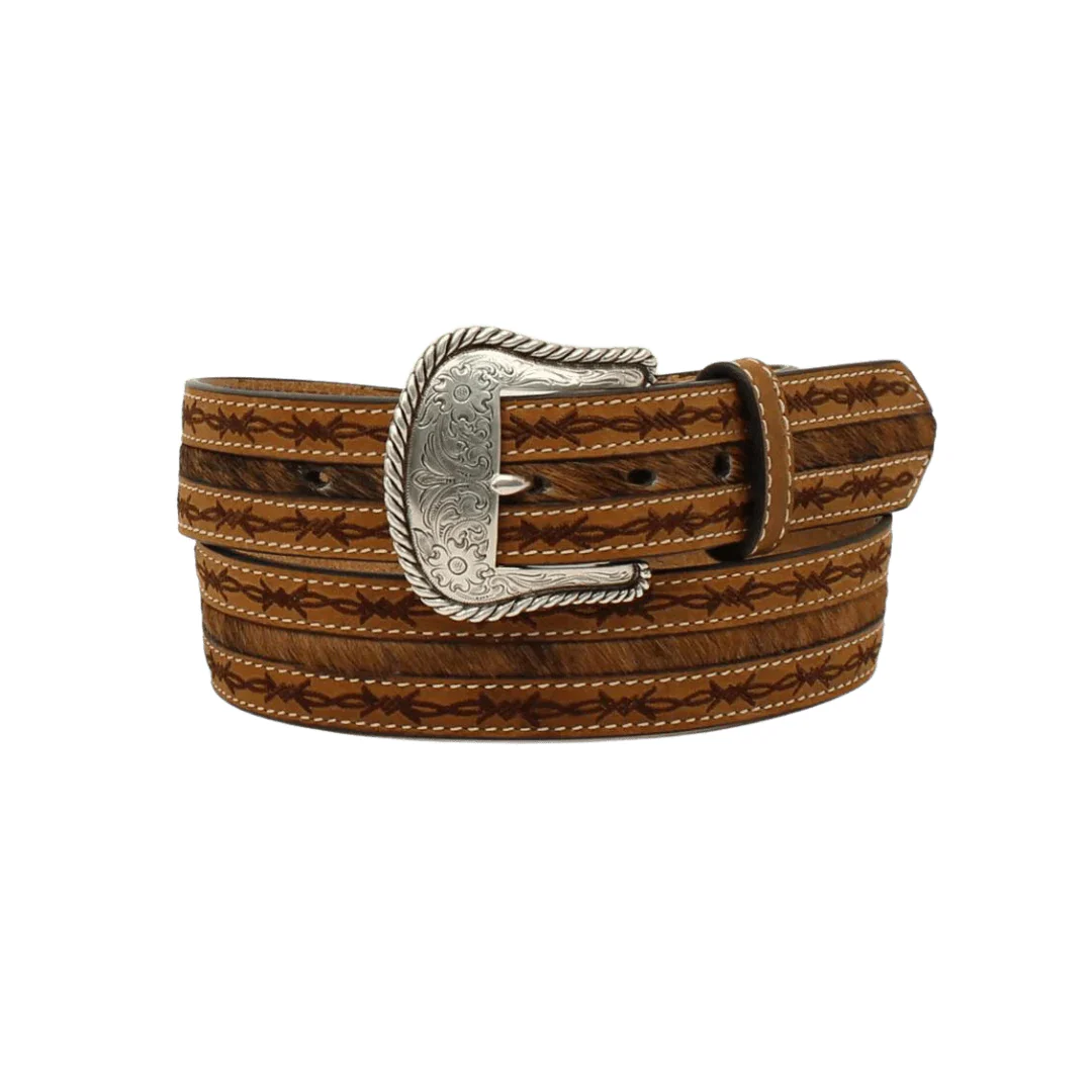 Nocona Men's Barbwire Edges Brown Belt - Image 5