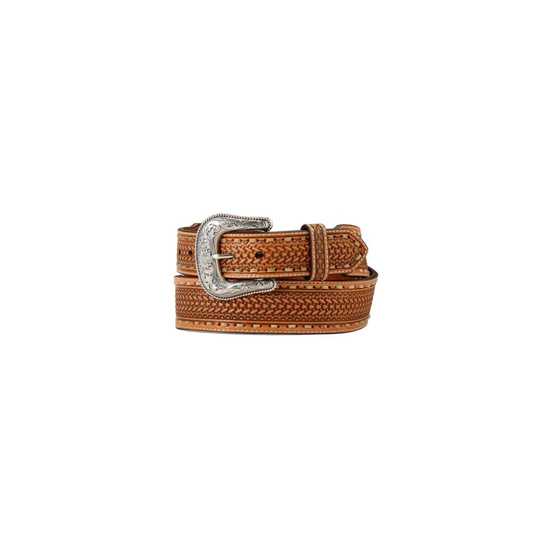 Nocona Men's Basket Weave Buck Lace Belt - Image 7