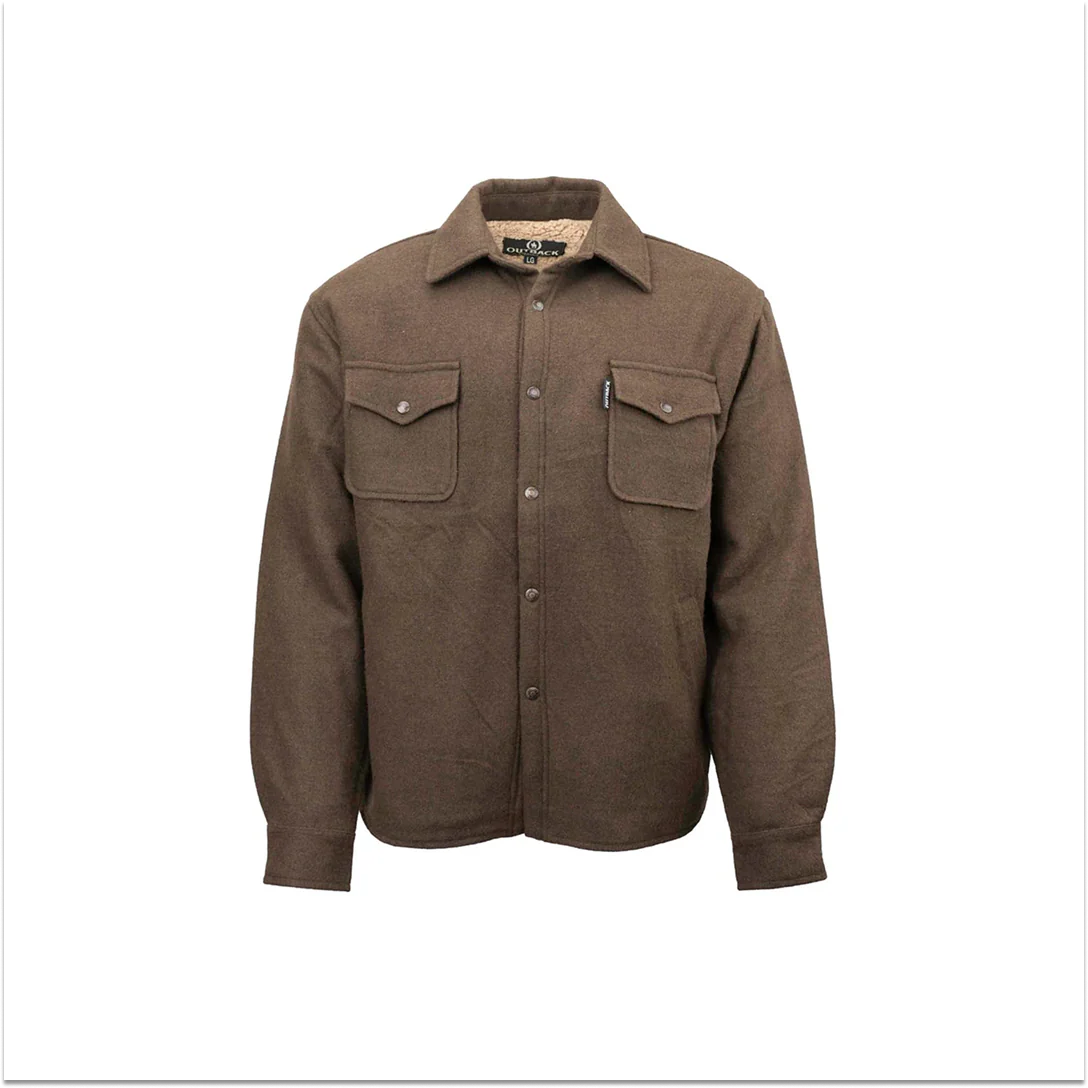 Outback Men's Brown Phoenix Button Up Jacket -CLEARANCE