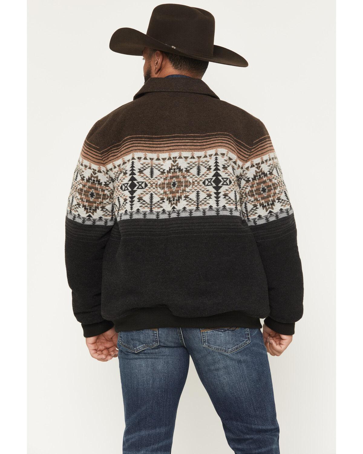 Panhandle Men's Pueblo Southwestern Border Print Bomber Jacket - Image 2