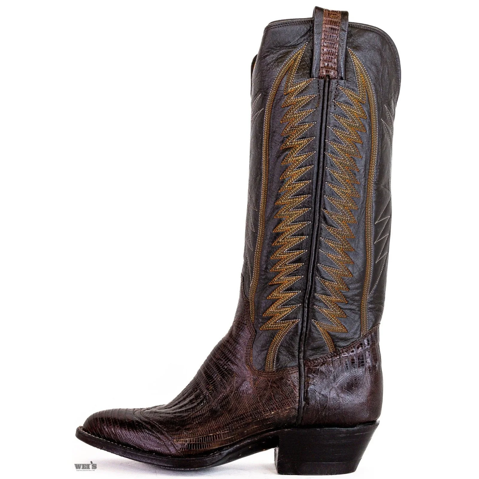 Panhandle Slim Men's Cowboy Boots 13" Exotic Lizard Cowboy Heel R Toe - Image 2