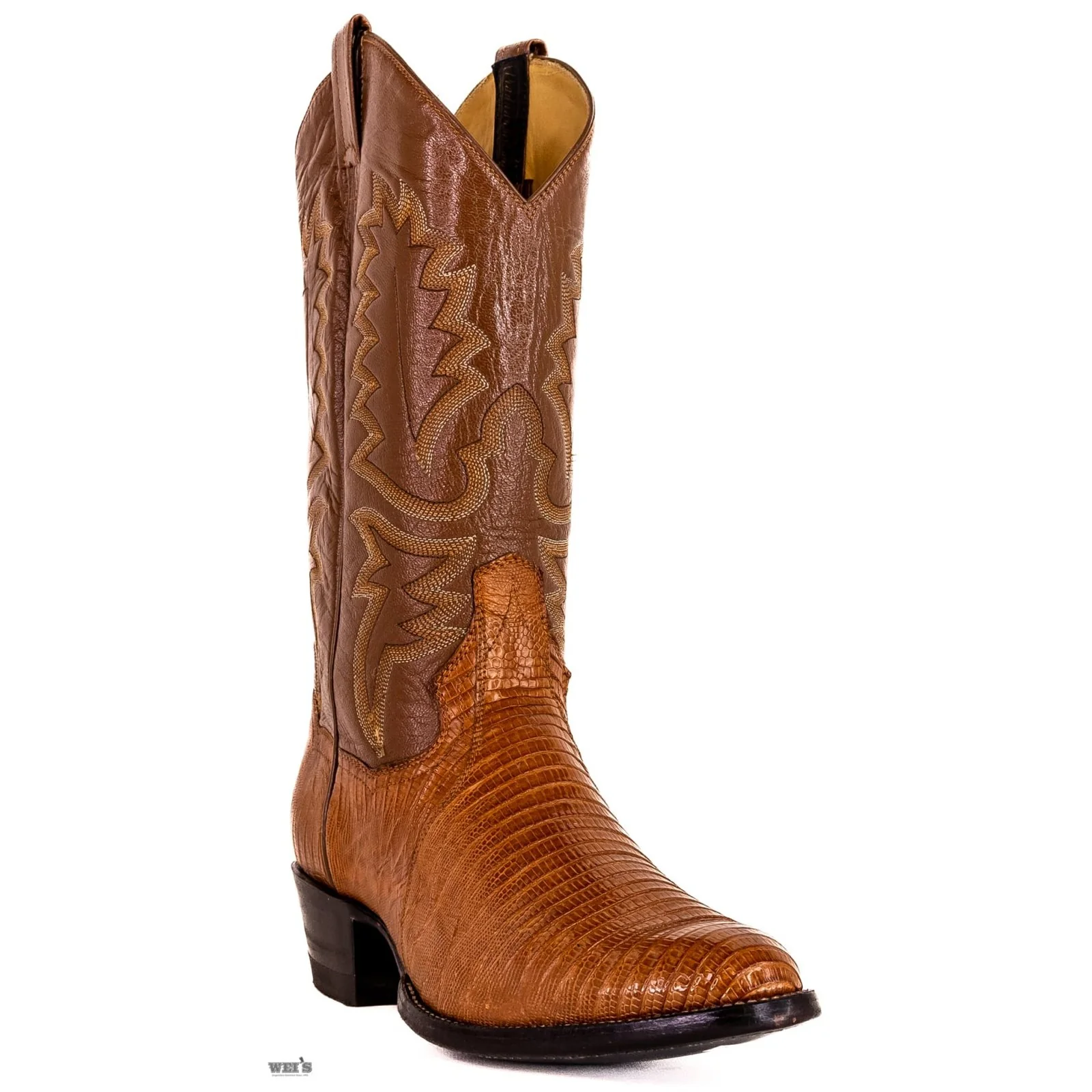 Panhandle Slim Men's Cowboy Boots 14" Exotic Lizard Cowboy Heel R Toe 7-LIZARD