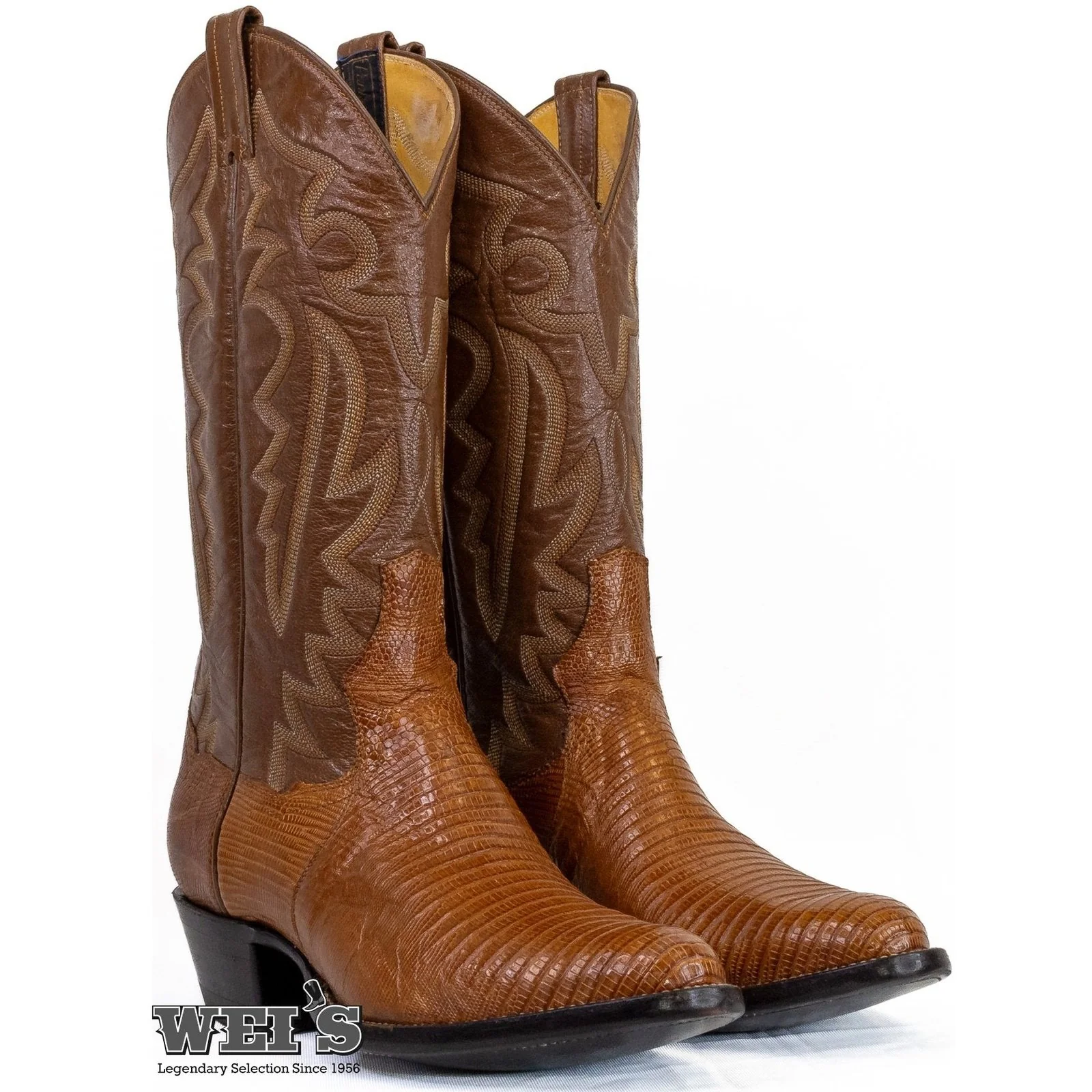 Panhandle Slim Men's Cowboy Boots 14" Exotic Lizard Nut 5-LIZARD - Image 5
