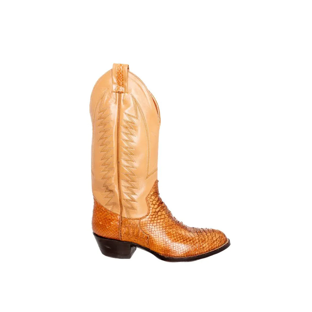 Panhandle Slim Men's Cowboy Boots 14" Exotic Python Cowboy Heel R Toe