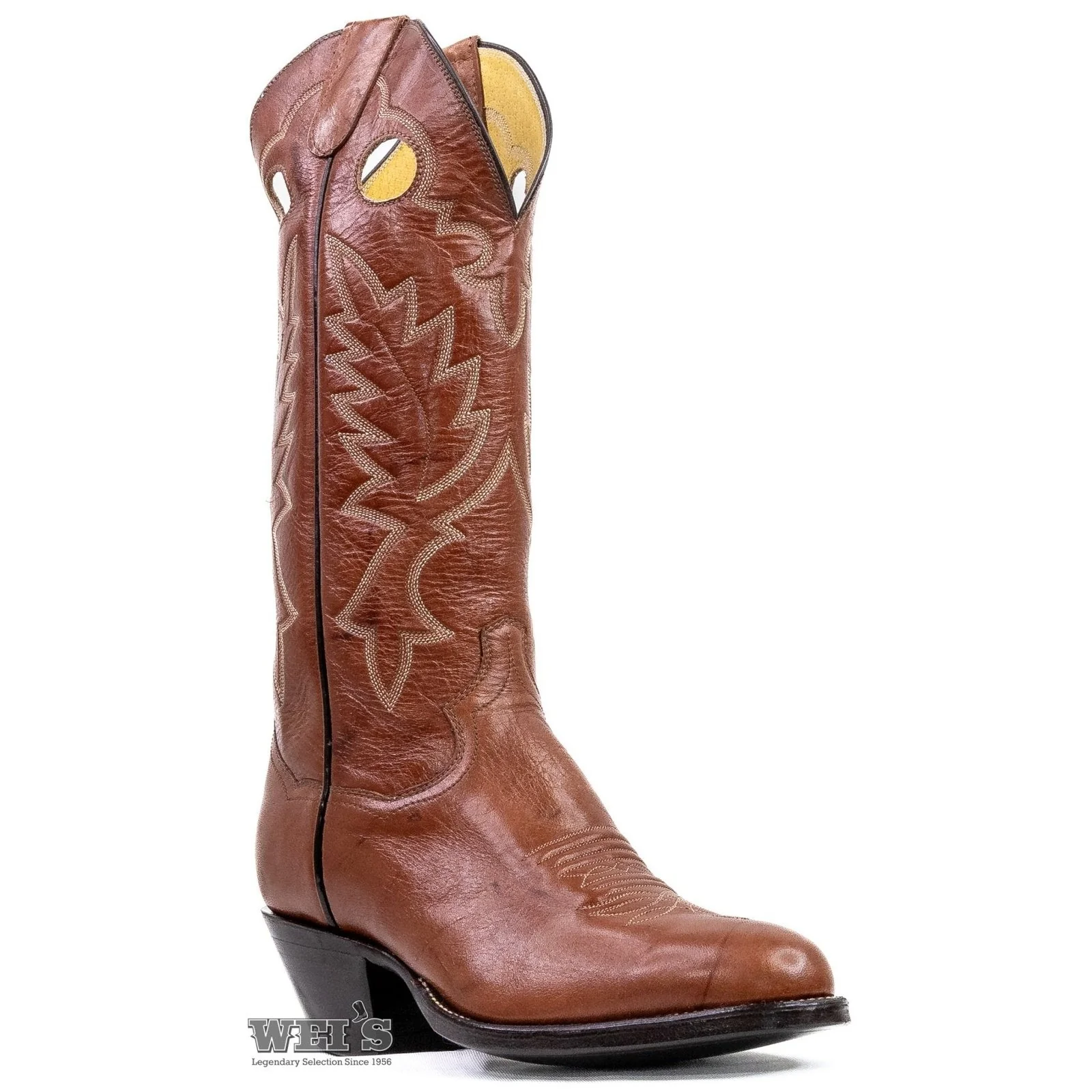 Panhandle Slim Men's Cowboy Boots 14" Yip Cowboy Heel R Toe Brown - Image 2