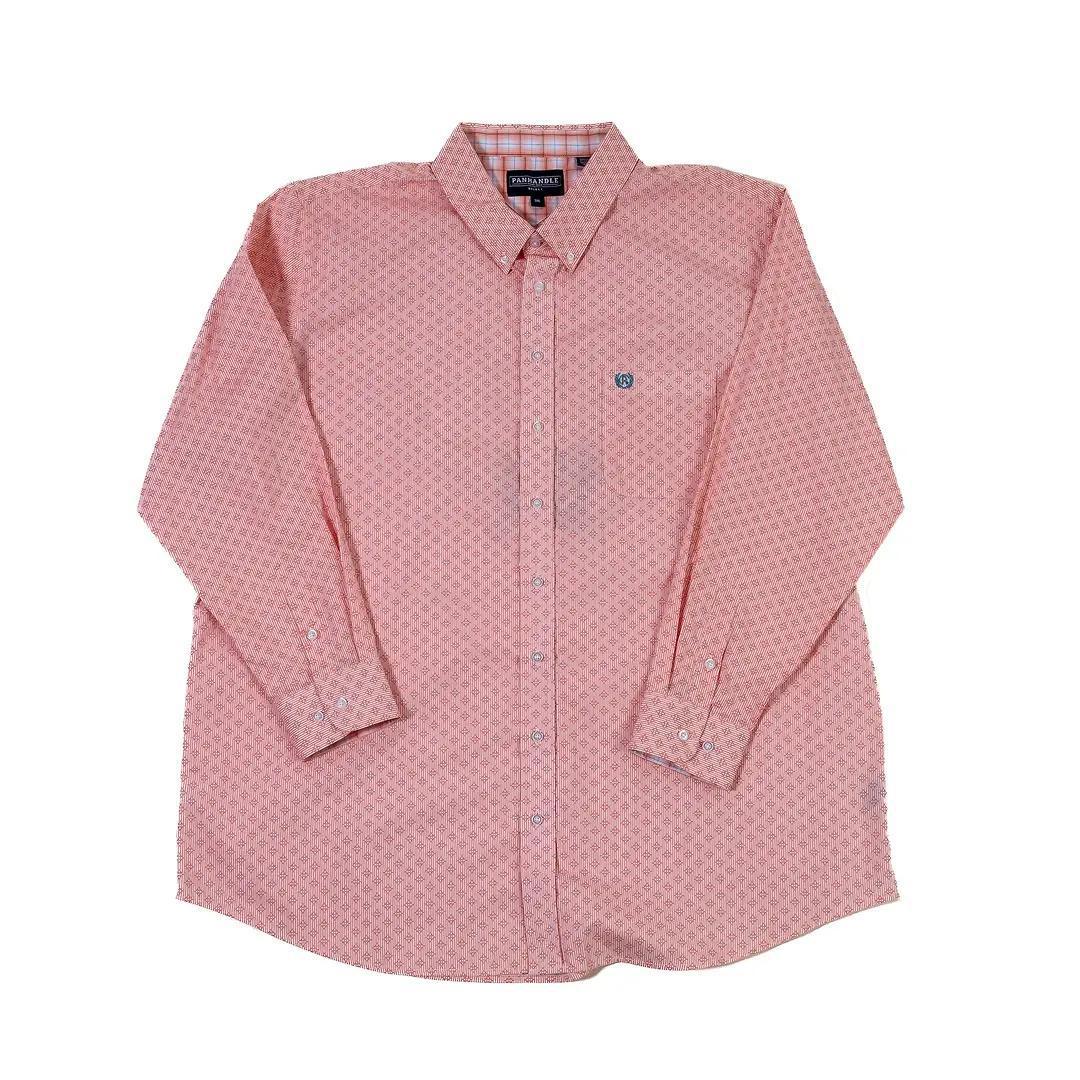 Panhandle Slim Men's Diamond Print Long Sleeve Shirt - Image 3